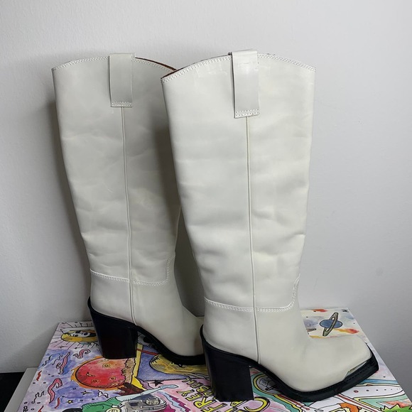 Jeffrey Campbell Verana Knee High Boot Ivory Women size 9 - Picture 11 of 16